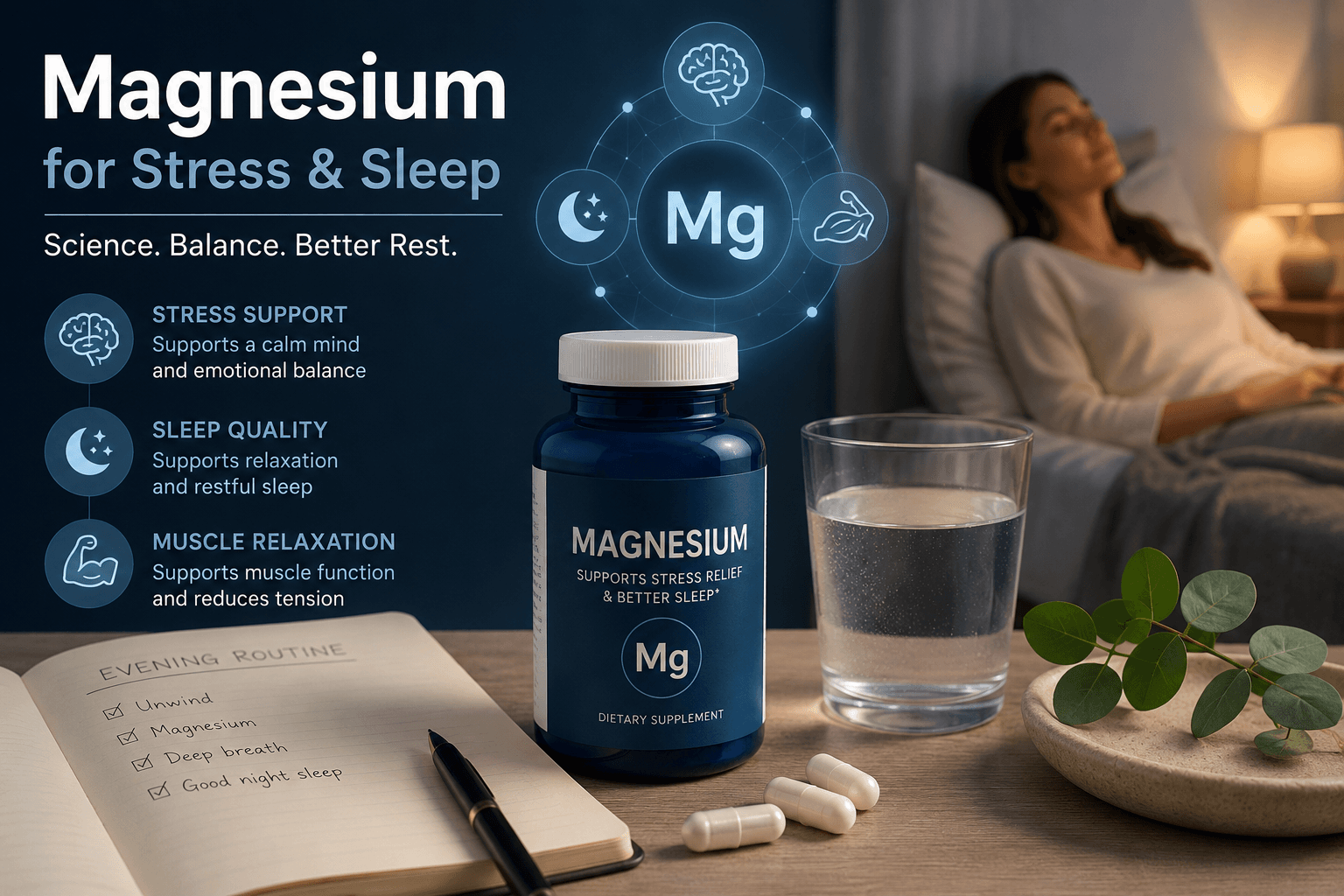Magnesium for Stress and Sleep: What the Research Actually Says