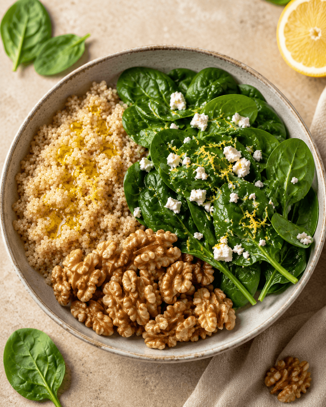 Grounding Walnut & Spinach Grain Bowl