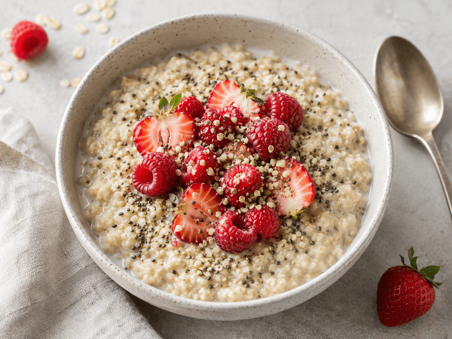 Slow-Release Berry & Hemp Seed Porridge