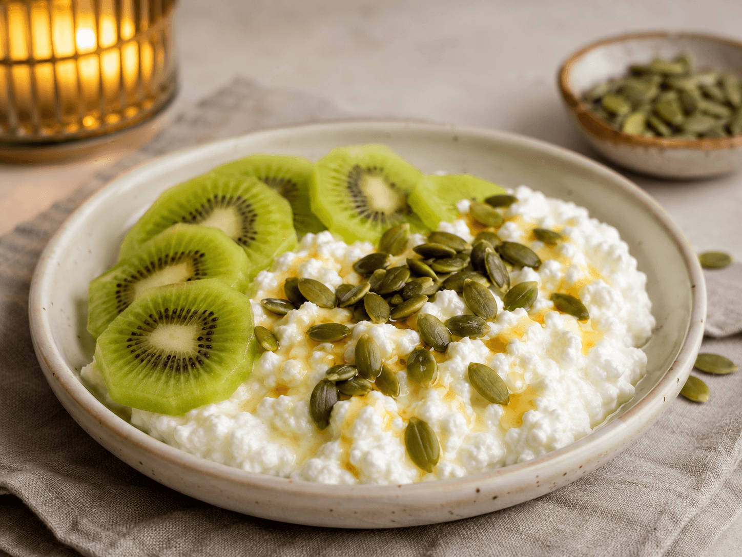 Whipped Cottage Cheese & Pumpkin Seed Evening Plate