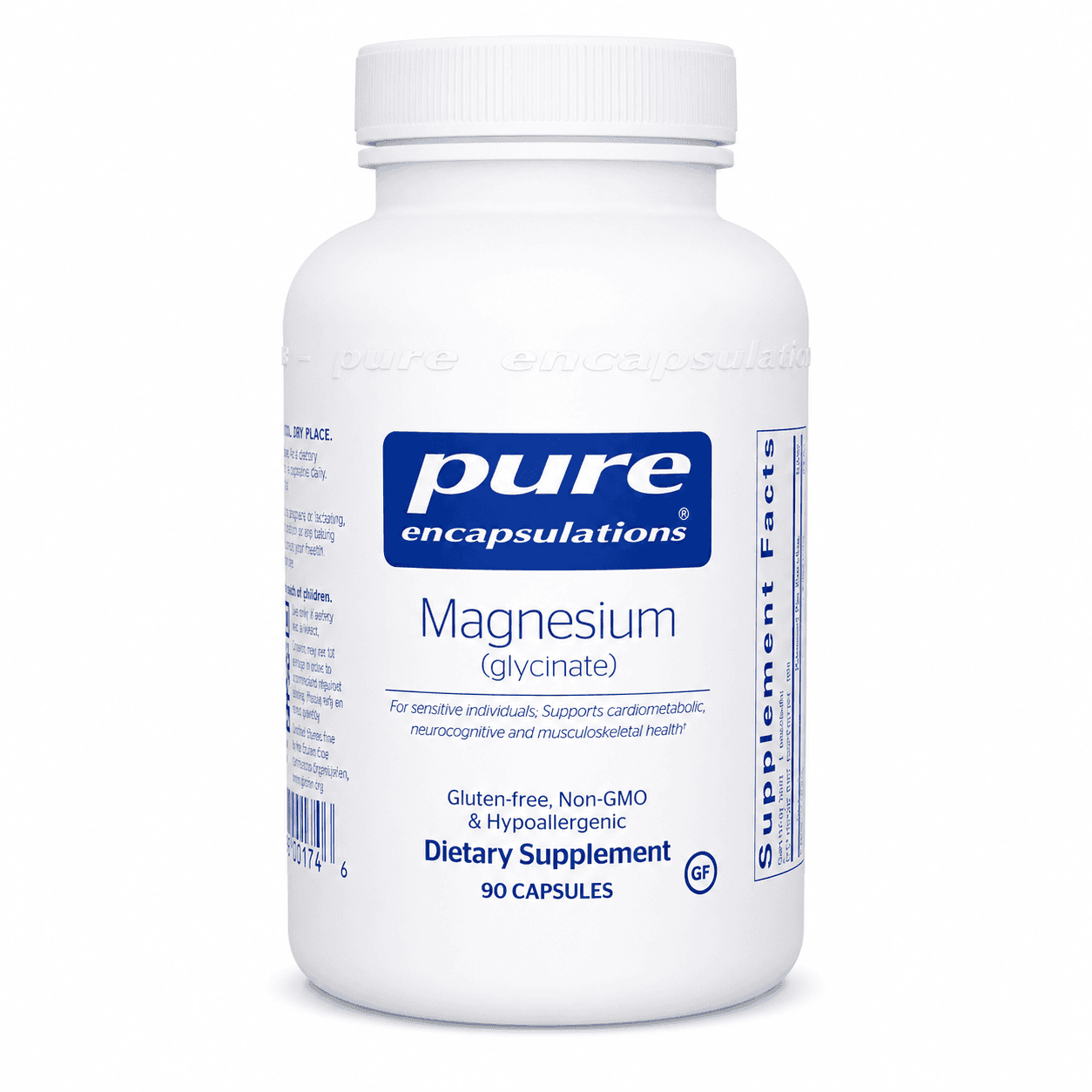 Pure Encapsulations, Magnesium (Glycinate), 120 mg, 90 Vegetarian Capsules